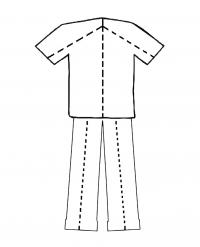 Метод за разрязване на дрехите по определени линии (пунктир) при пациенти