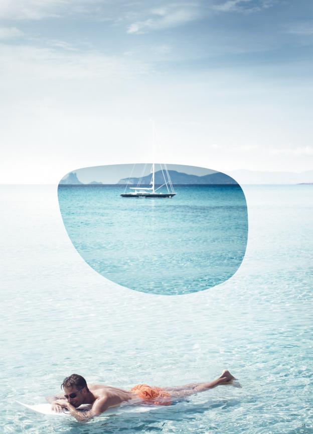 Подходящи са слънчевите очила с поликарбонатни стъкла в зелената и зелено-кафявата гама Слънчеви очила